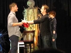 Supernatural Burcon 2013 - Richard Speight presents Jensen Ackles with gym shorts