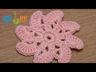 Crochet Flat Eight-Petal Flower Tutorial 25