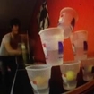 Impressive beer pong tricks shoots!!! He's gonna beat you all!!
